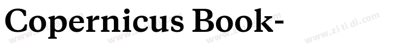 Copernicus Book字体转换